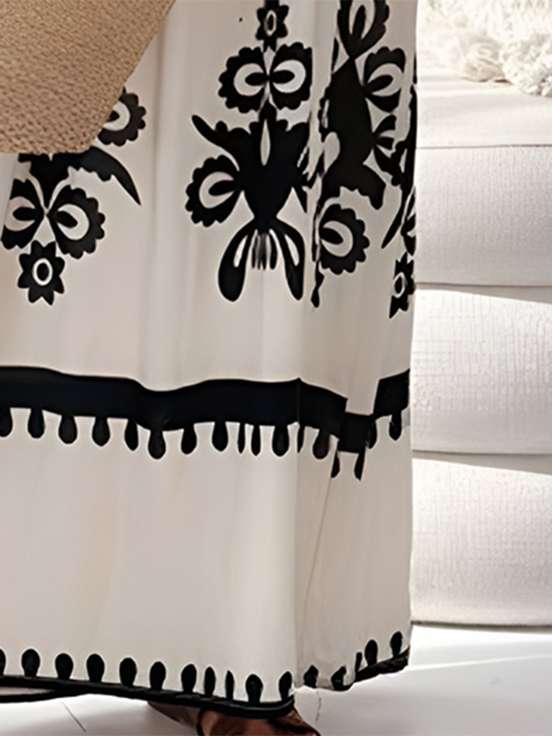 Printed Spaghetti Strap Maxi Dress - Oh she Rose