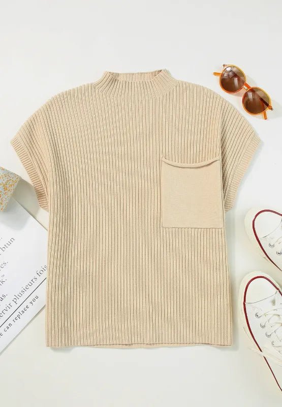 Pumpkin Spice Mock Neck Vest - Oh she Rose