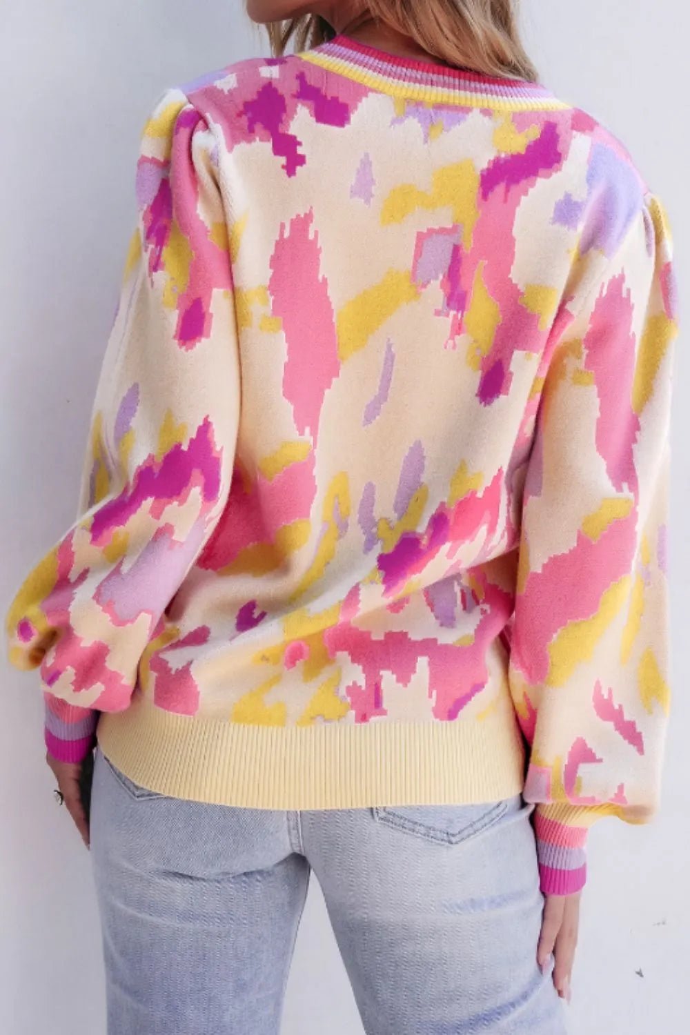 Retro Vibes Round Neck Sweater - Oh she Rose