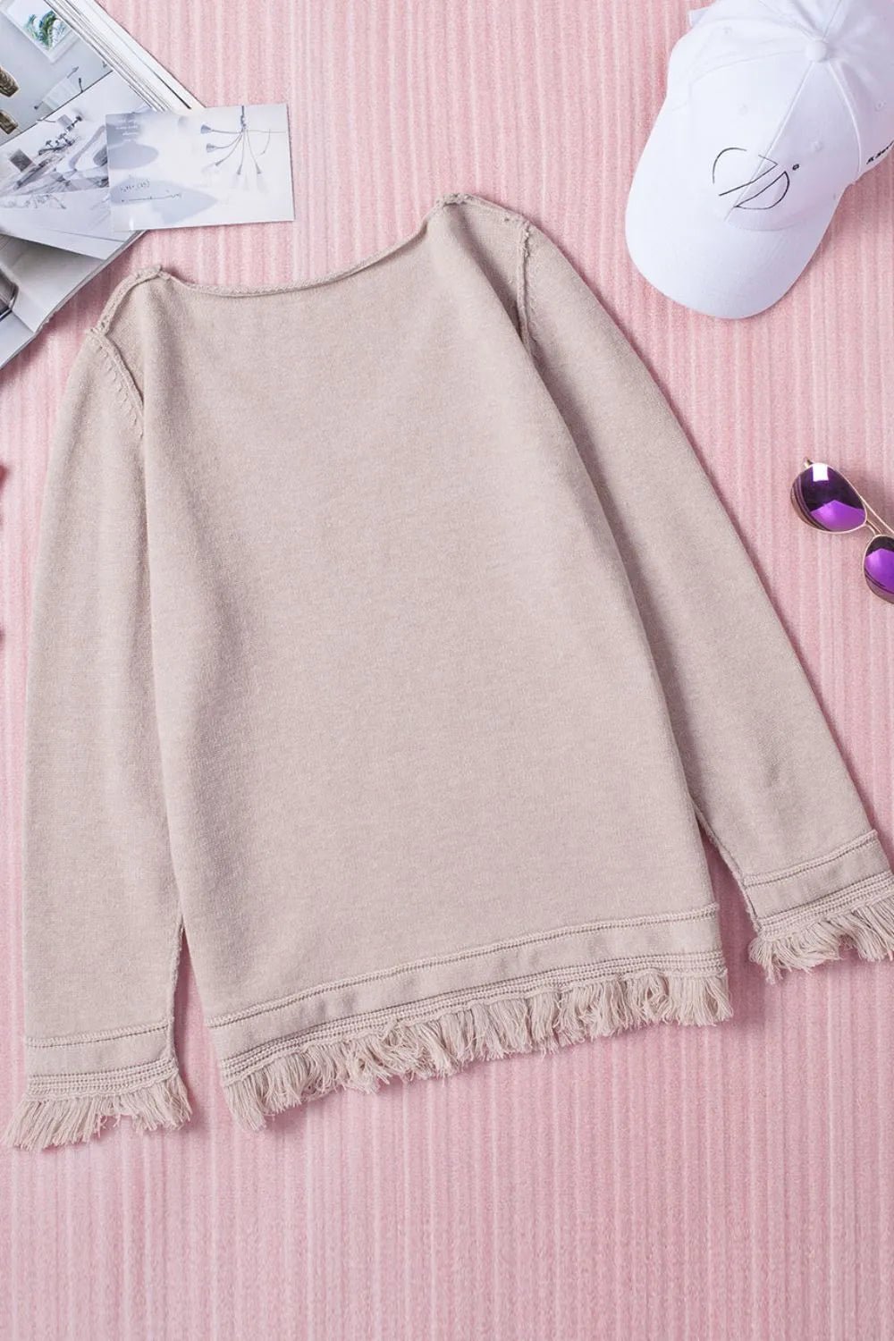 Seams and Dreams Fringe Sweater - Oh she Rose