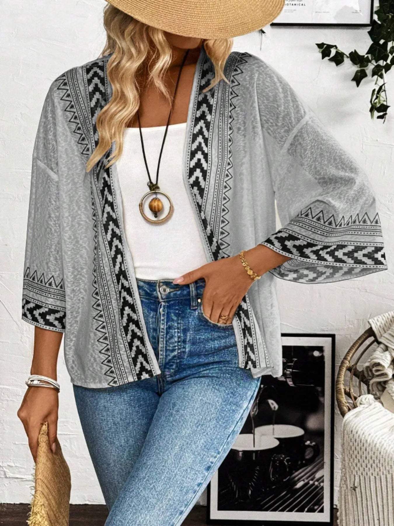 Sheerly Delightful Open Front Kimono - Oh she Rose