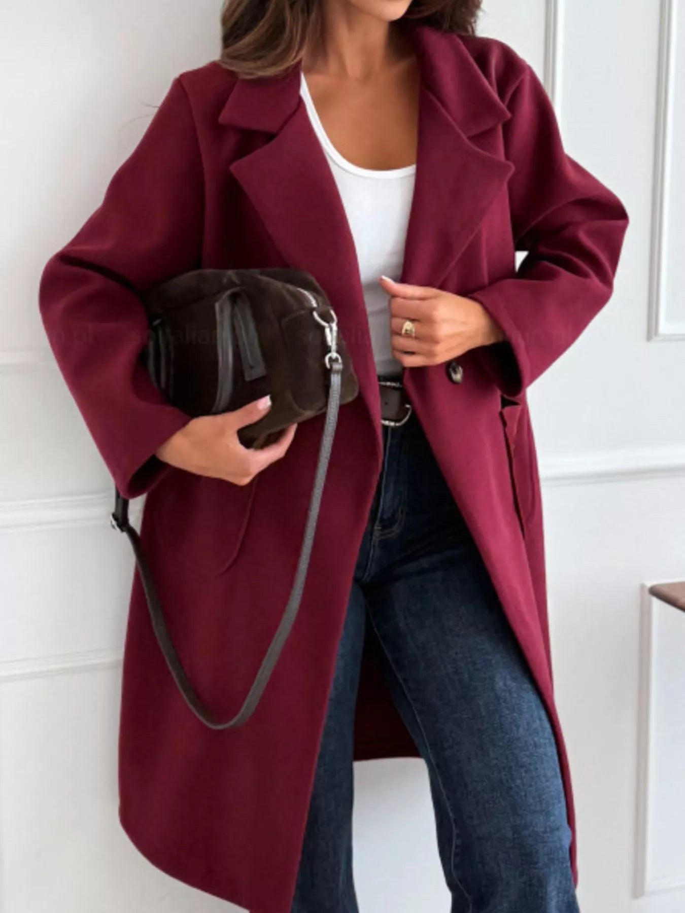 Single - Breasted Trench Coat - Oh she Rose