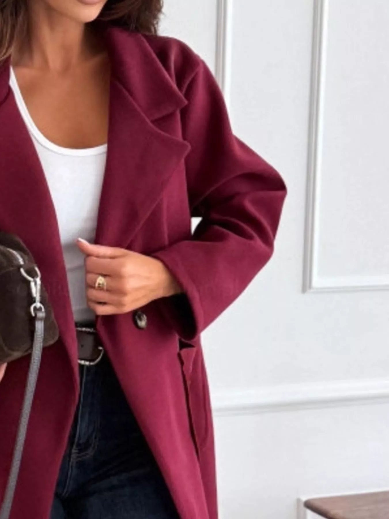 Single - Breasted Trench Coat - Oh she Rose