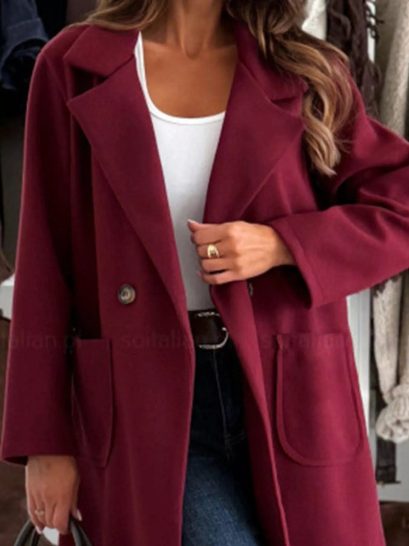 Single - Breasted Trench Coat - Oh she Rose