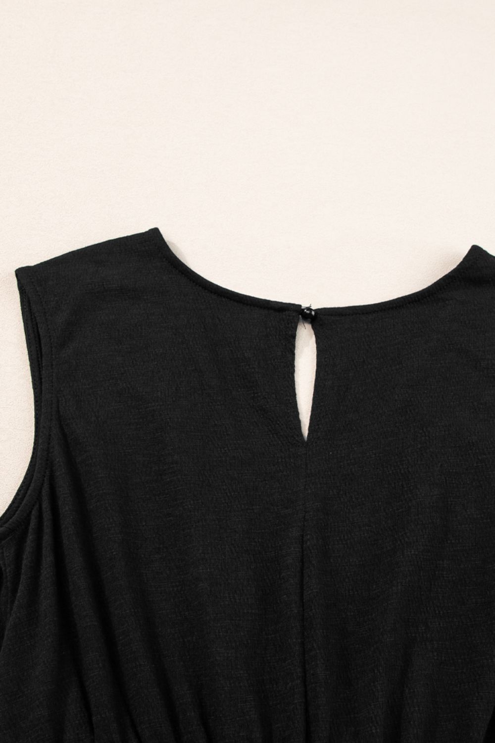 Smocked Sleeveless V Neck Jumpsuit - Oh she Rose