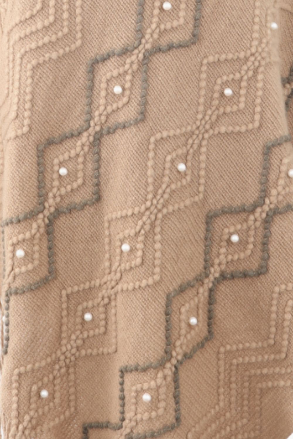 So Pearly Fringe Hem Poncho - Oh she Rose