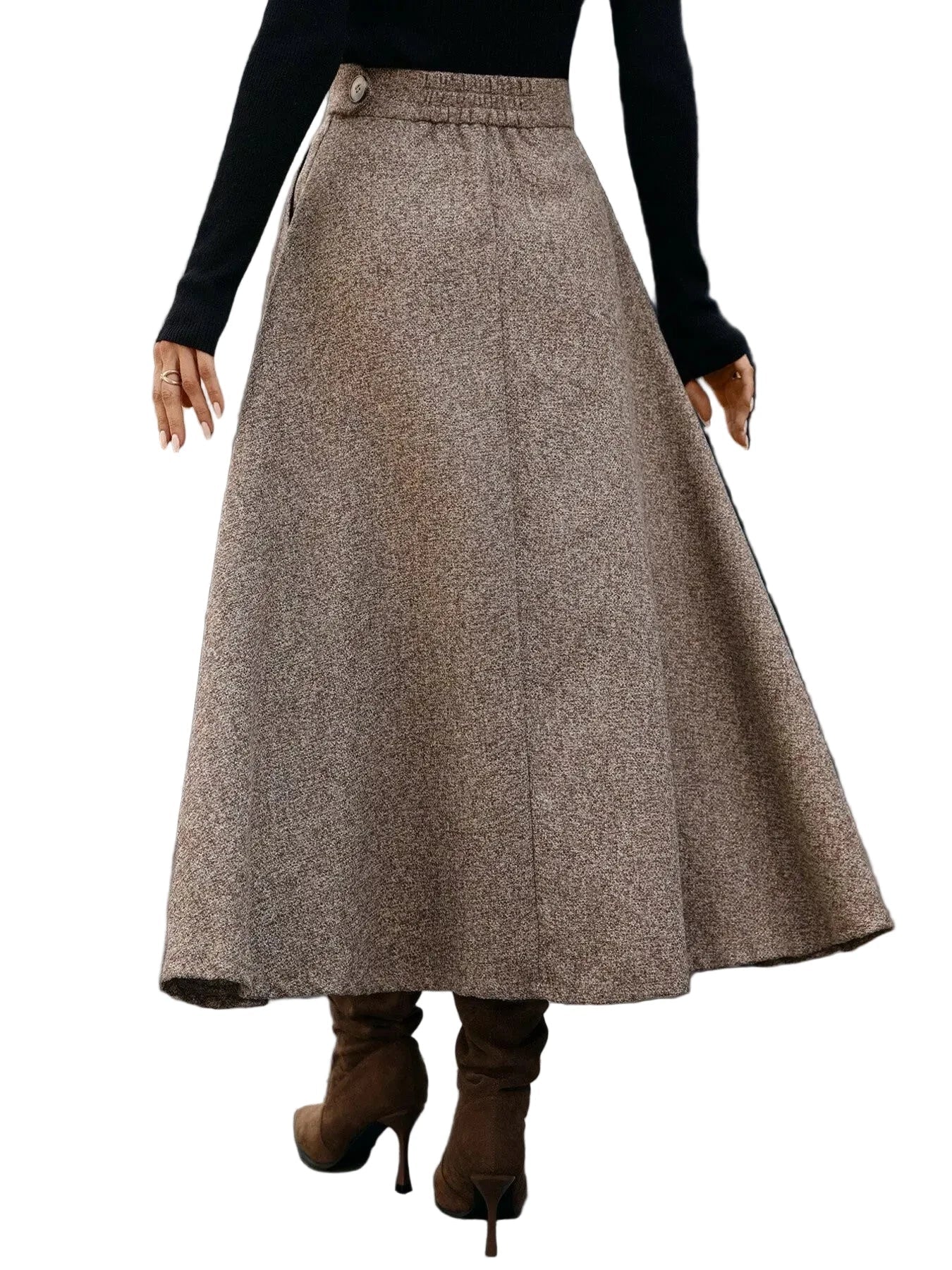 Soft A - Line Midi Skirt - Oh she Rose