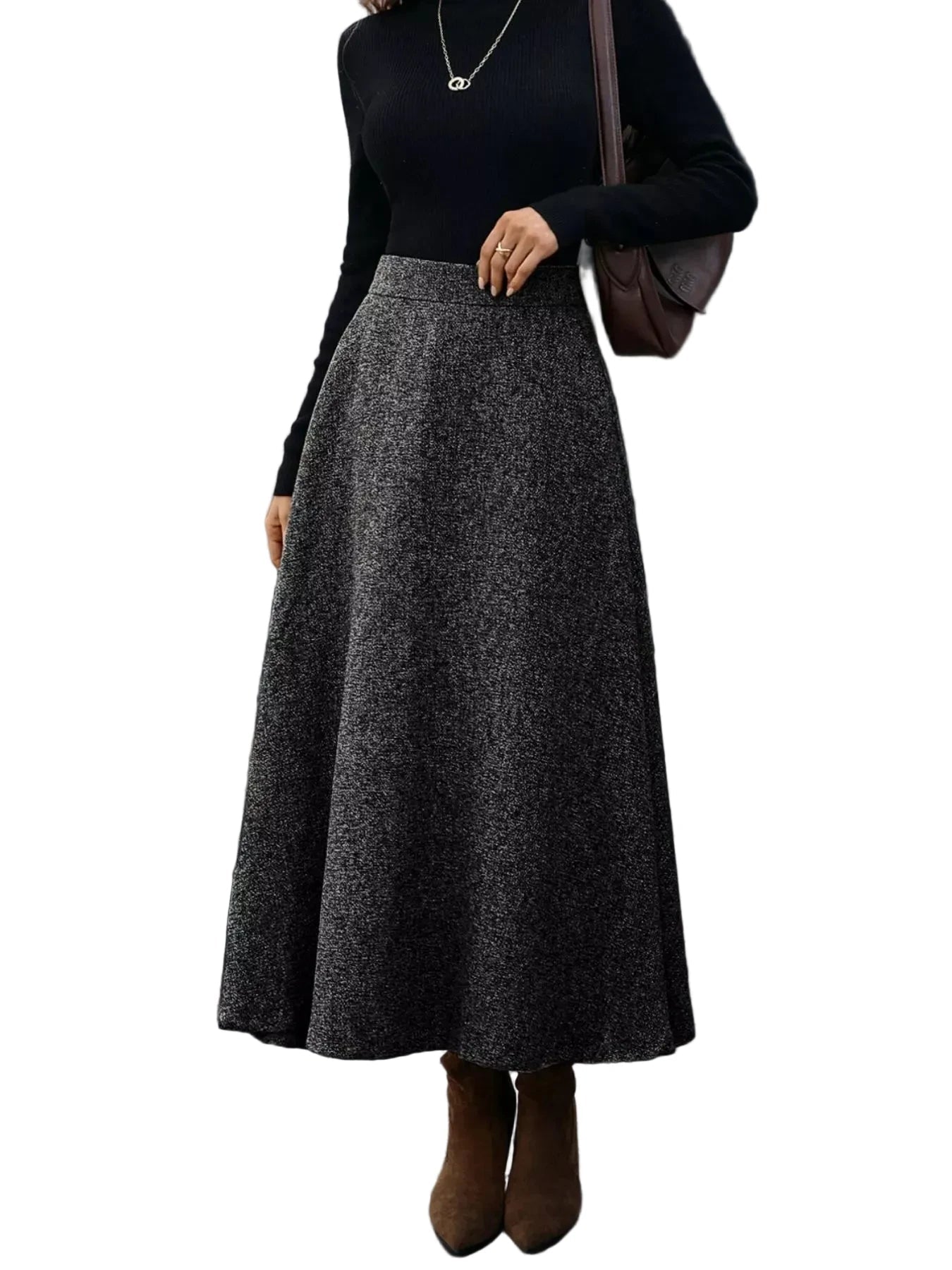 Soft A - Line Midi Skirt - Oh she Rose