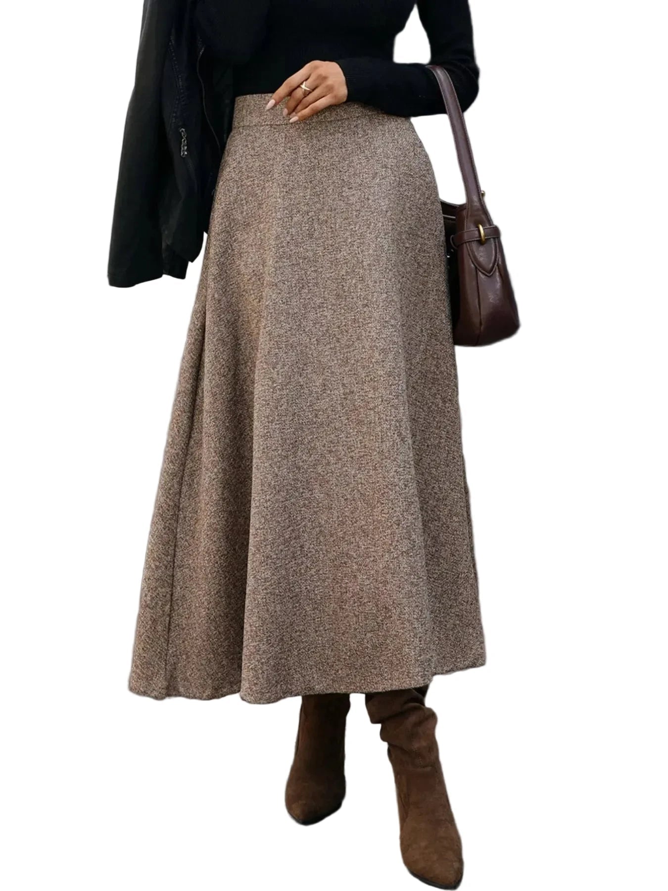 Soft A - Line Midi Skirt - Oh she Rose