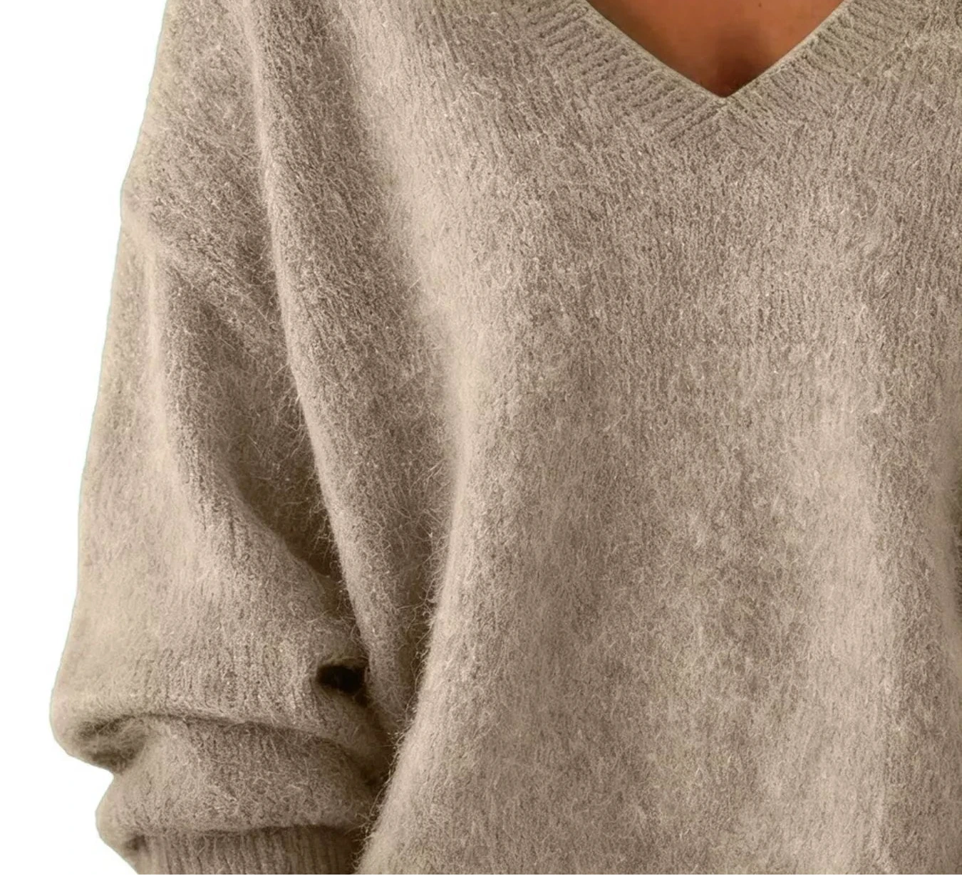 Soft V - Neck Knit Sweater - Oh she Rose