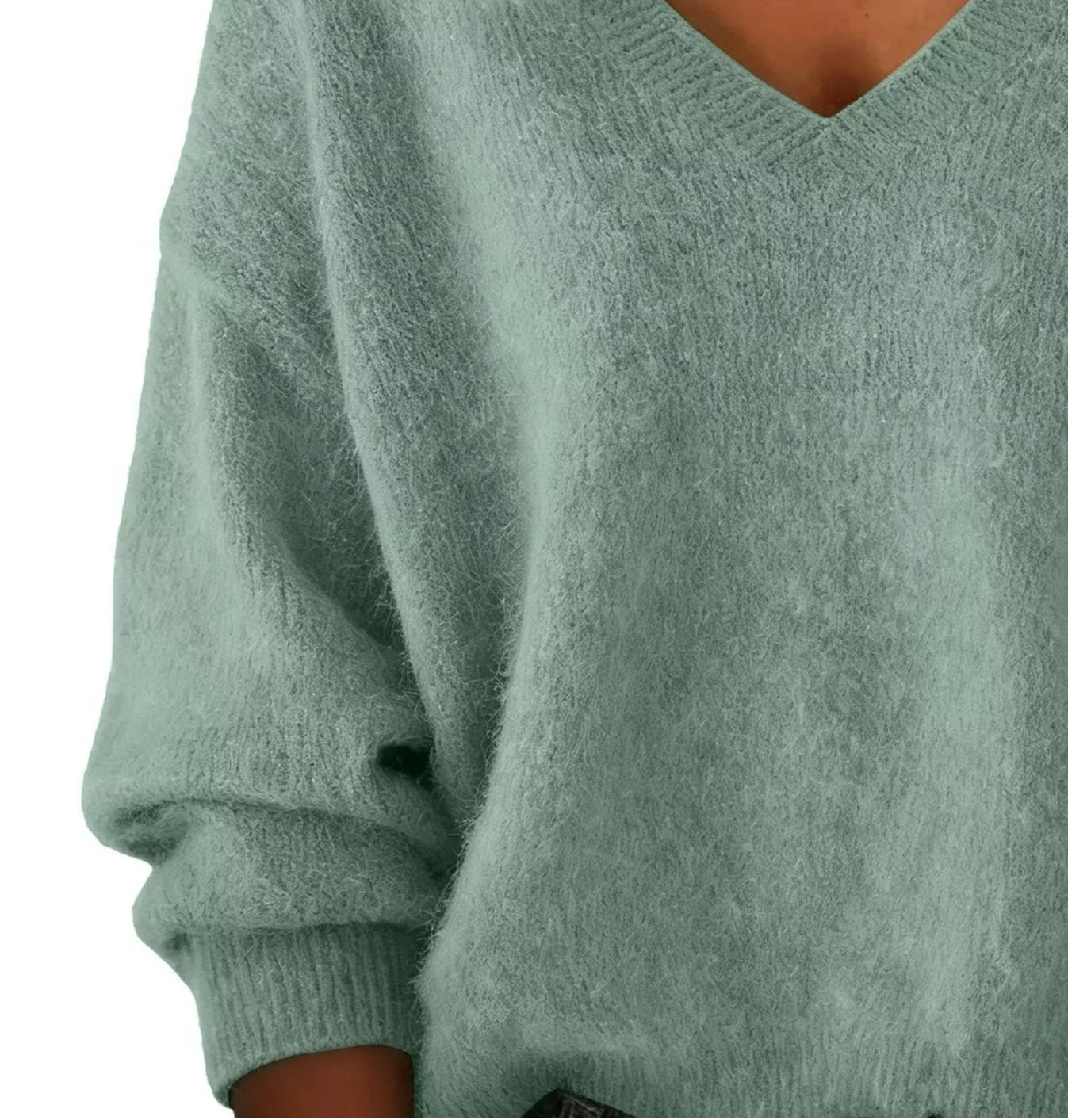 Soft V - Neck Knit Sweater - Oh she Rose