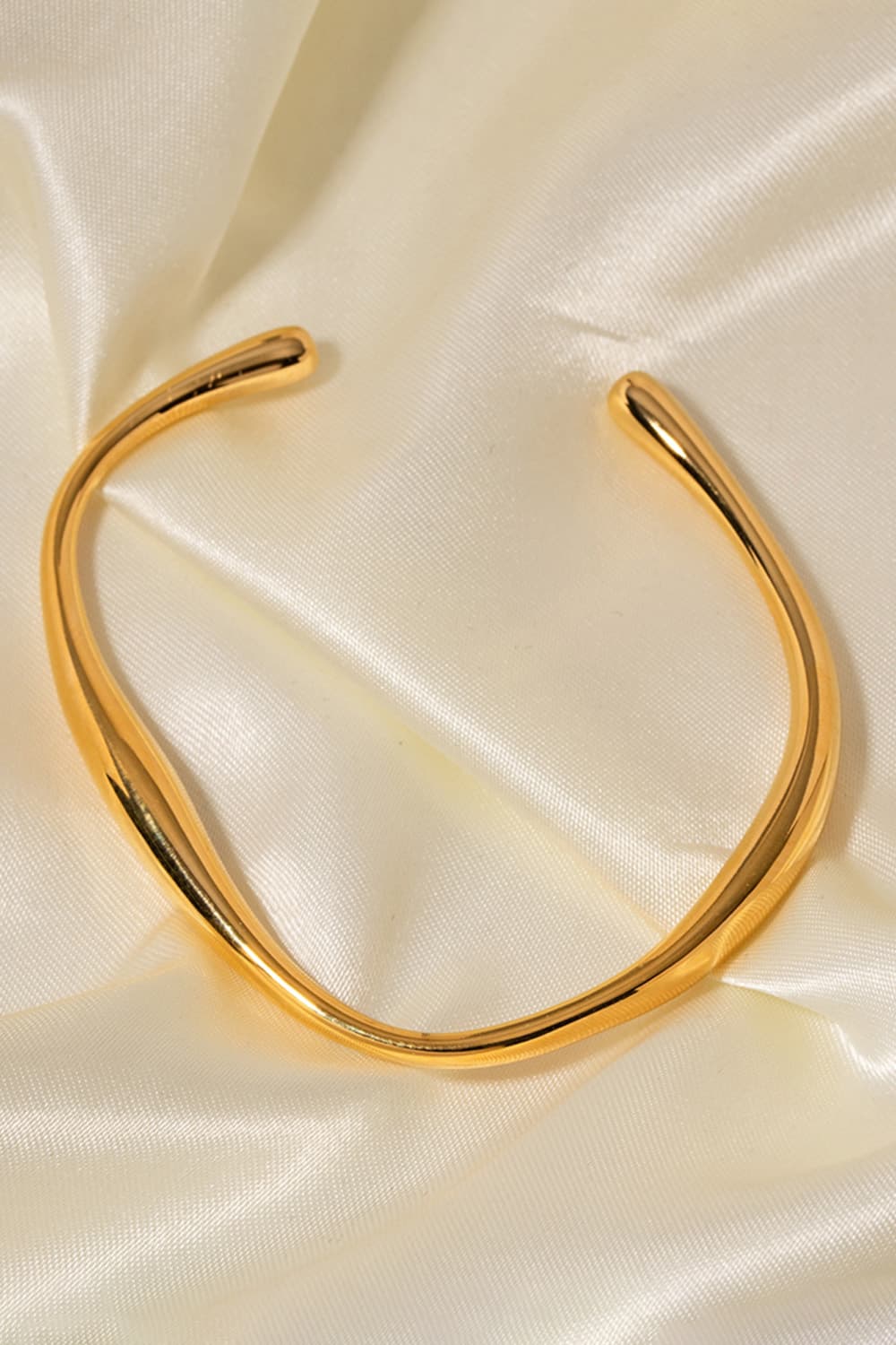 Stainless Steel Open Bracelet - Oh she Rose