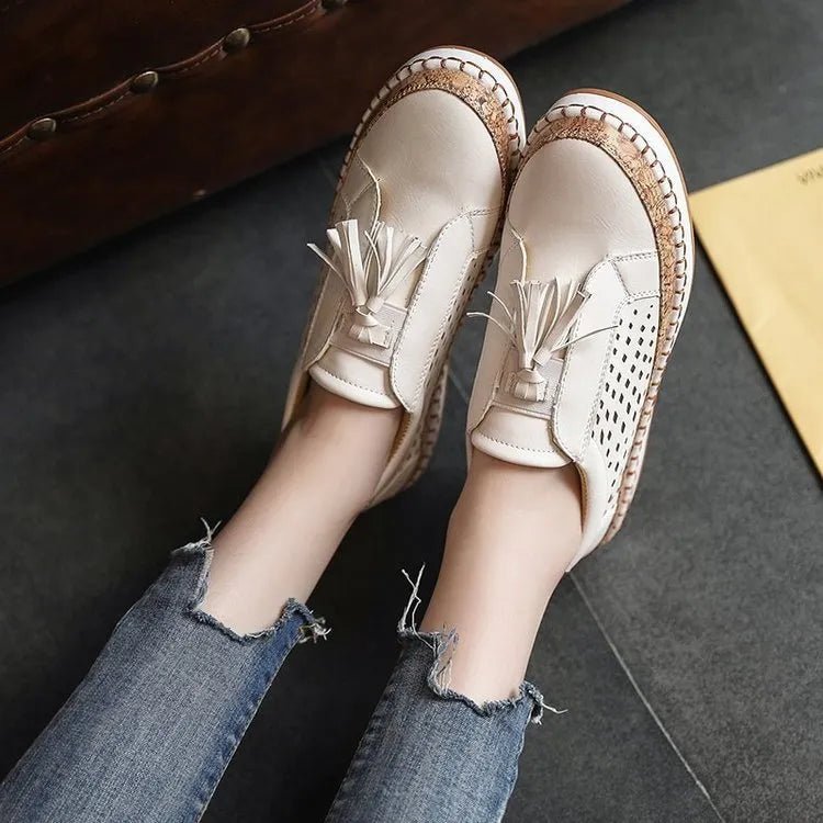 Tassel Round Toe Loafers - Oh she Rose