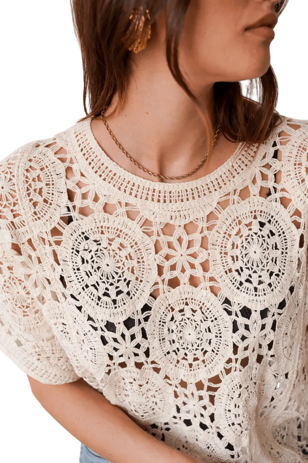 The Atelier Crochet Top - Oh she Rose