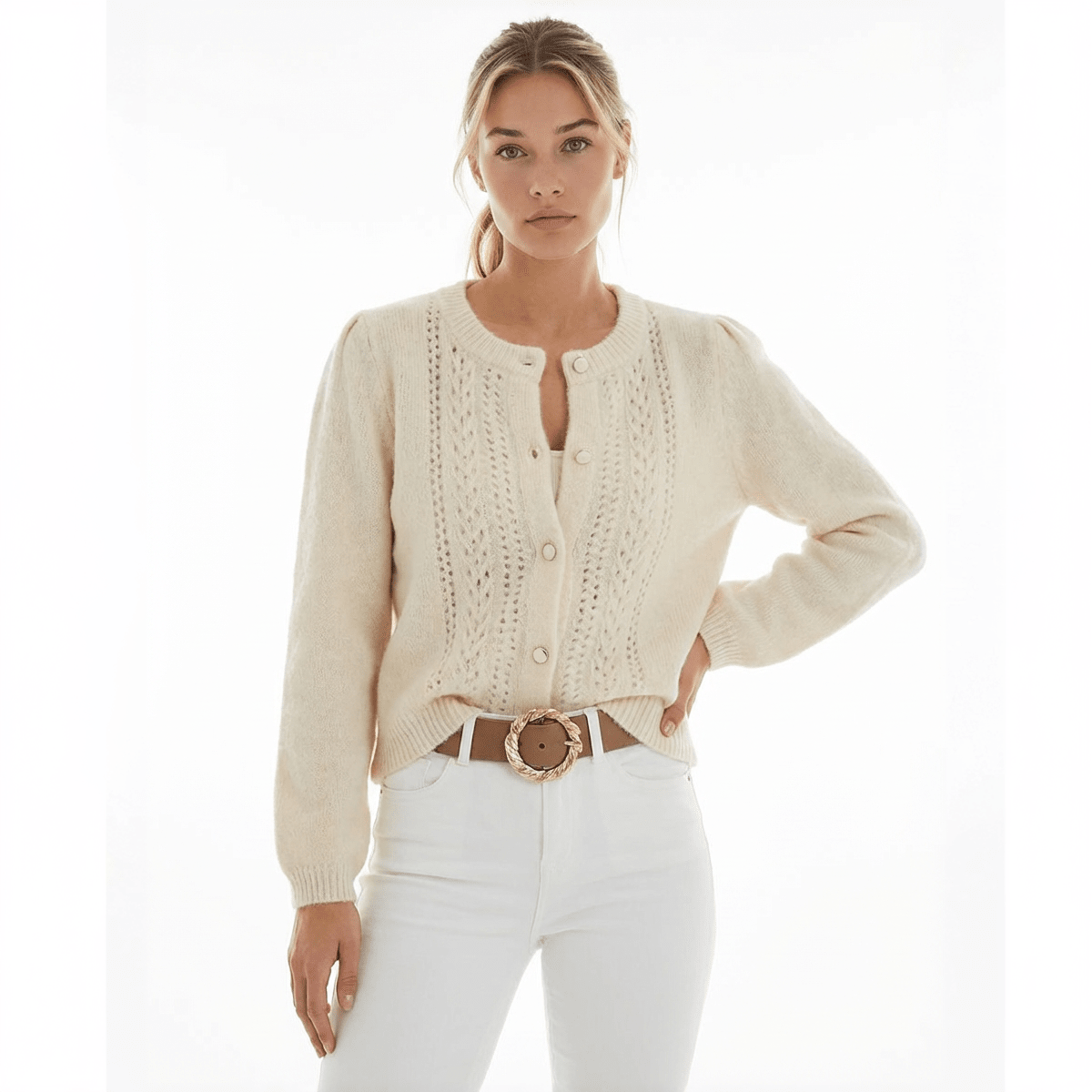 The Belle Pointelle Cardigan - Oh she Rose