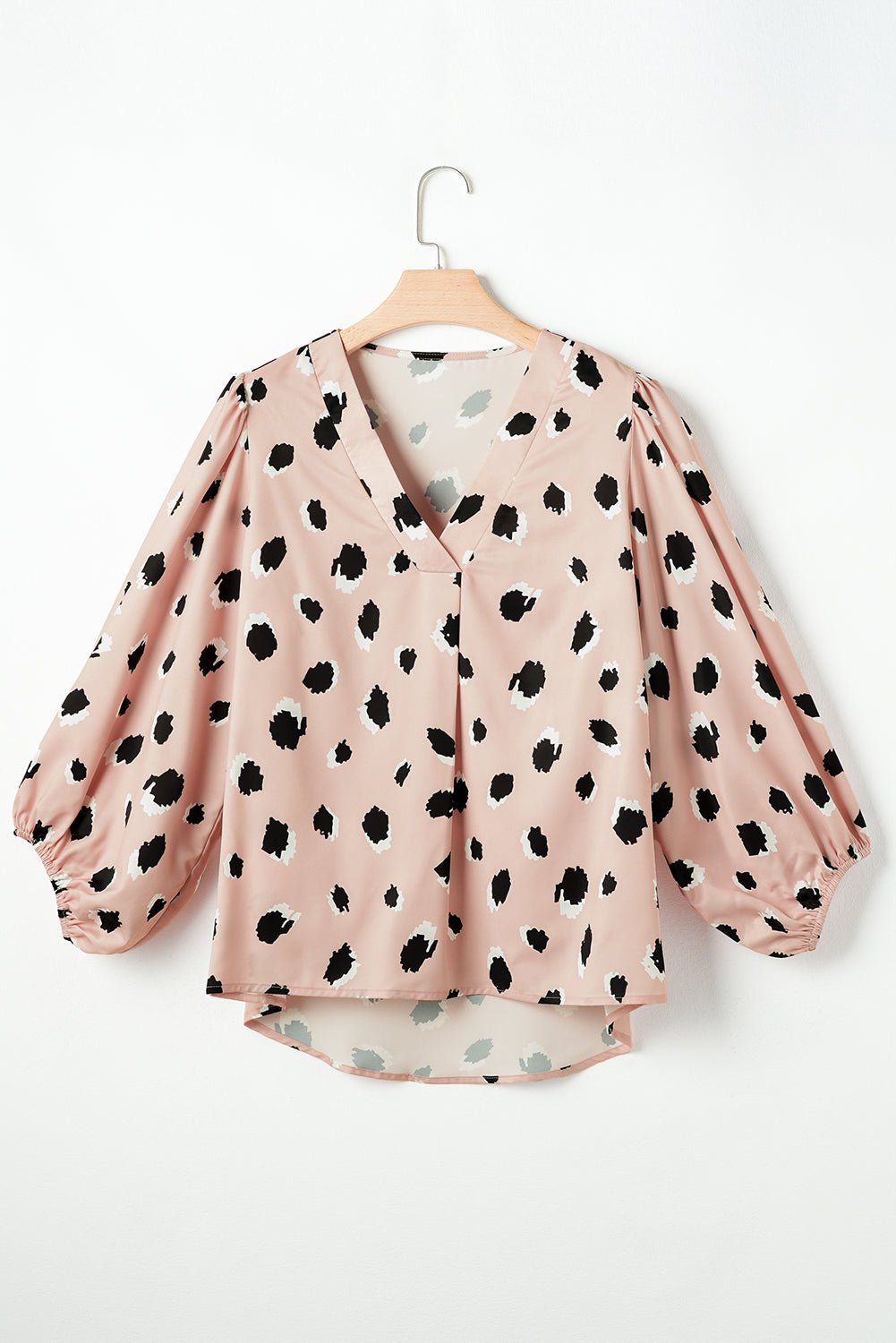 The Christy Animal Print V - Neck Blouse - Oh she Rose