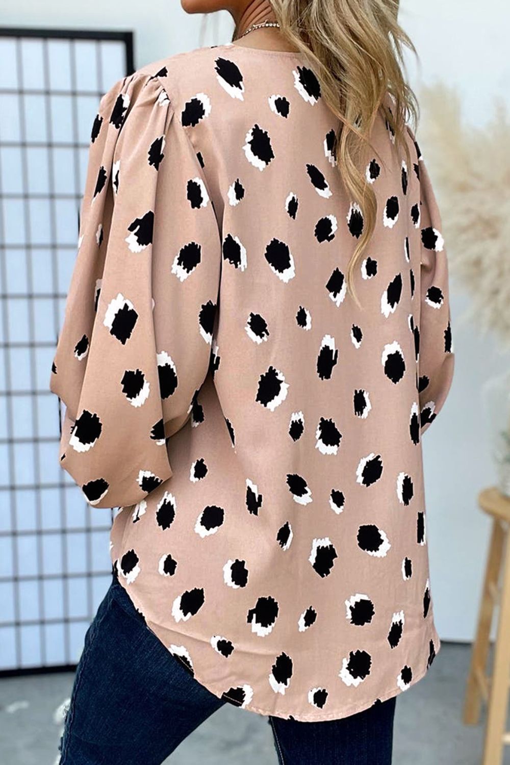 The Christy Animal Print V - Neck Blouse - Oh she Rose