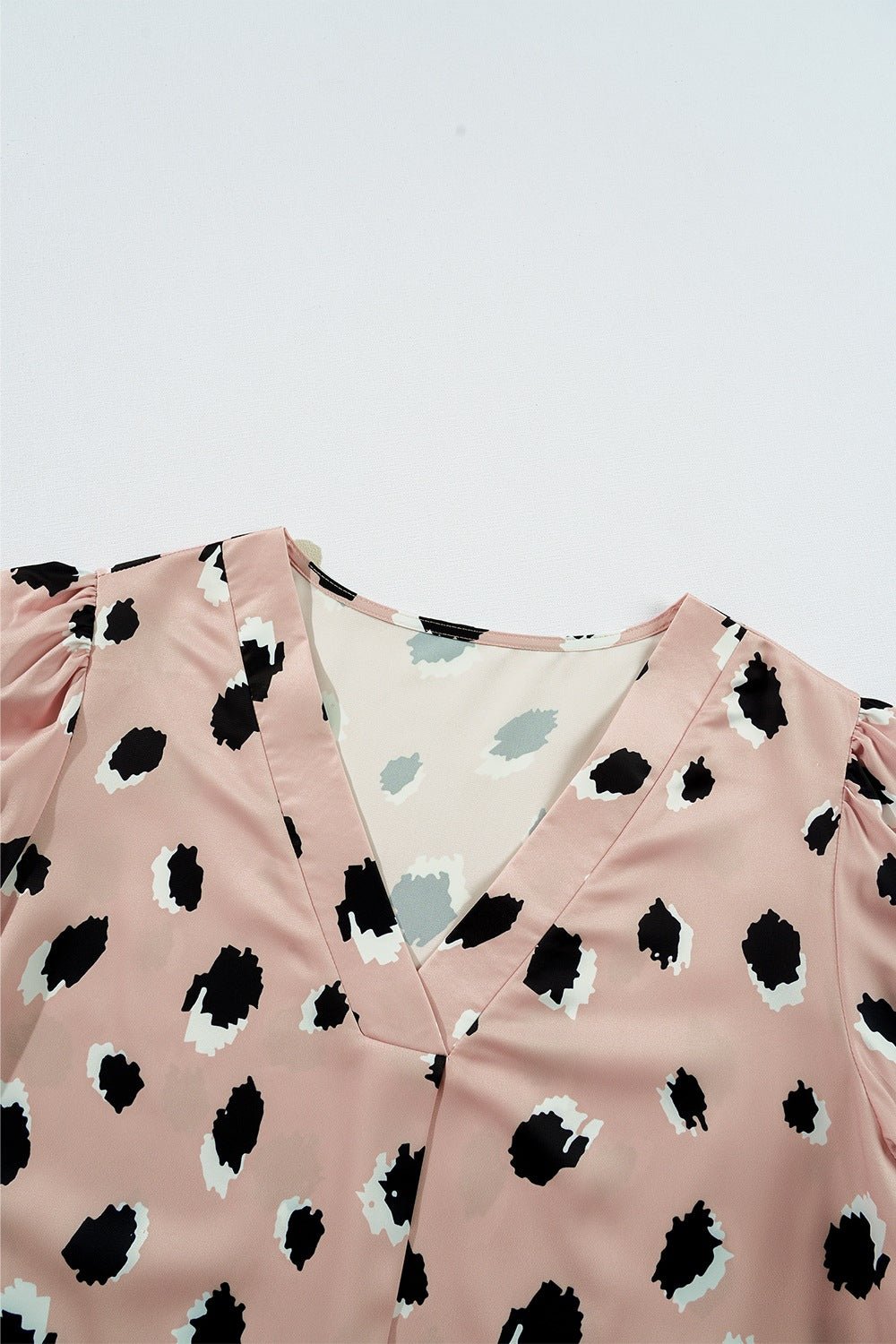 The Christy Animal Print V - Neck Blouse - Oh she Rose