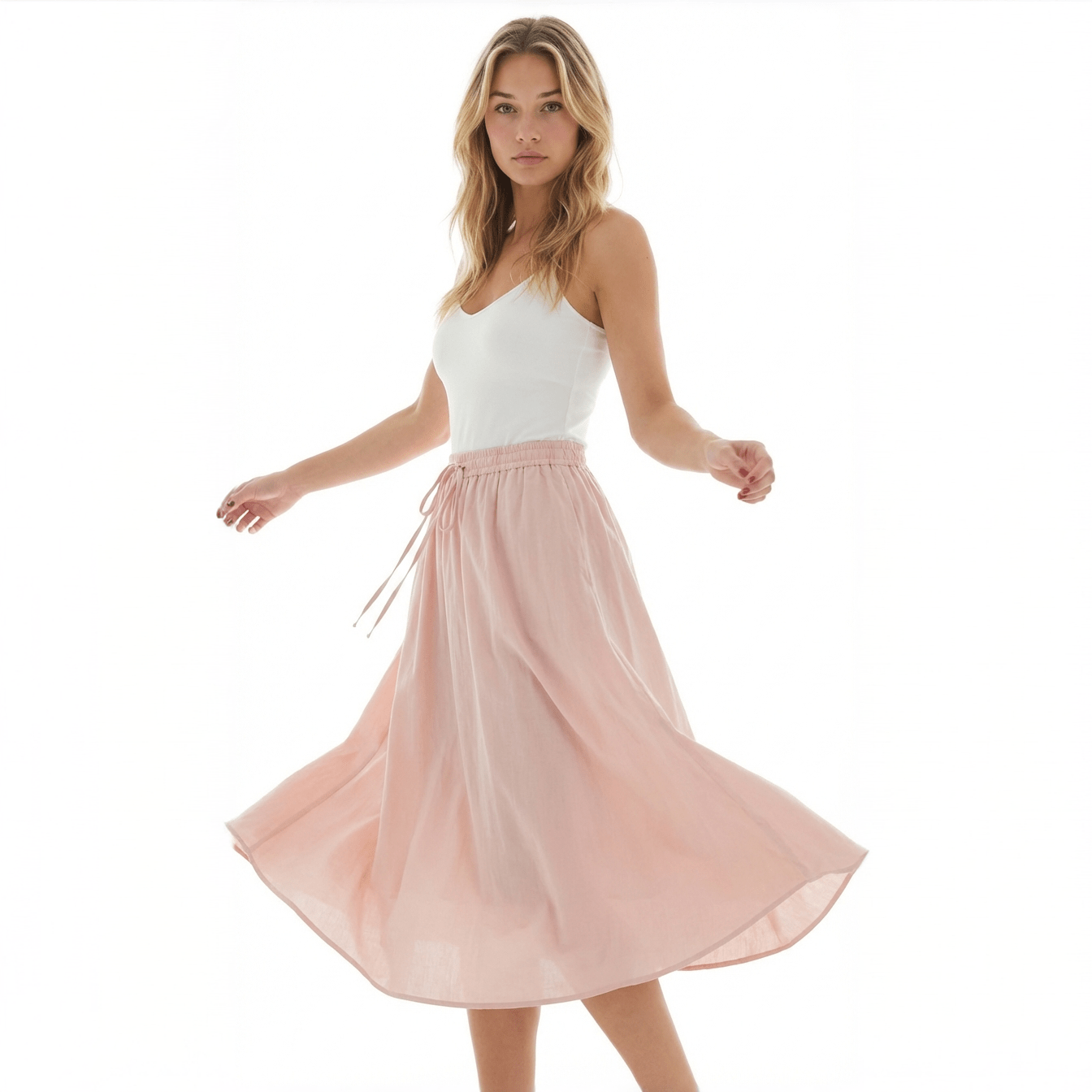 The Elena Flared Midi Skirt - Oh she Rose