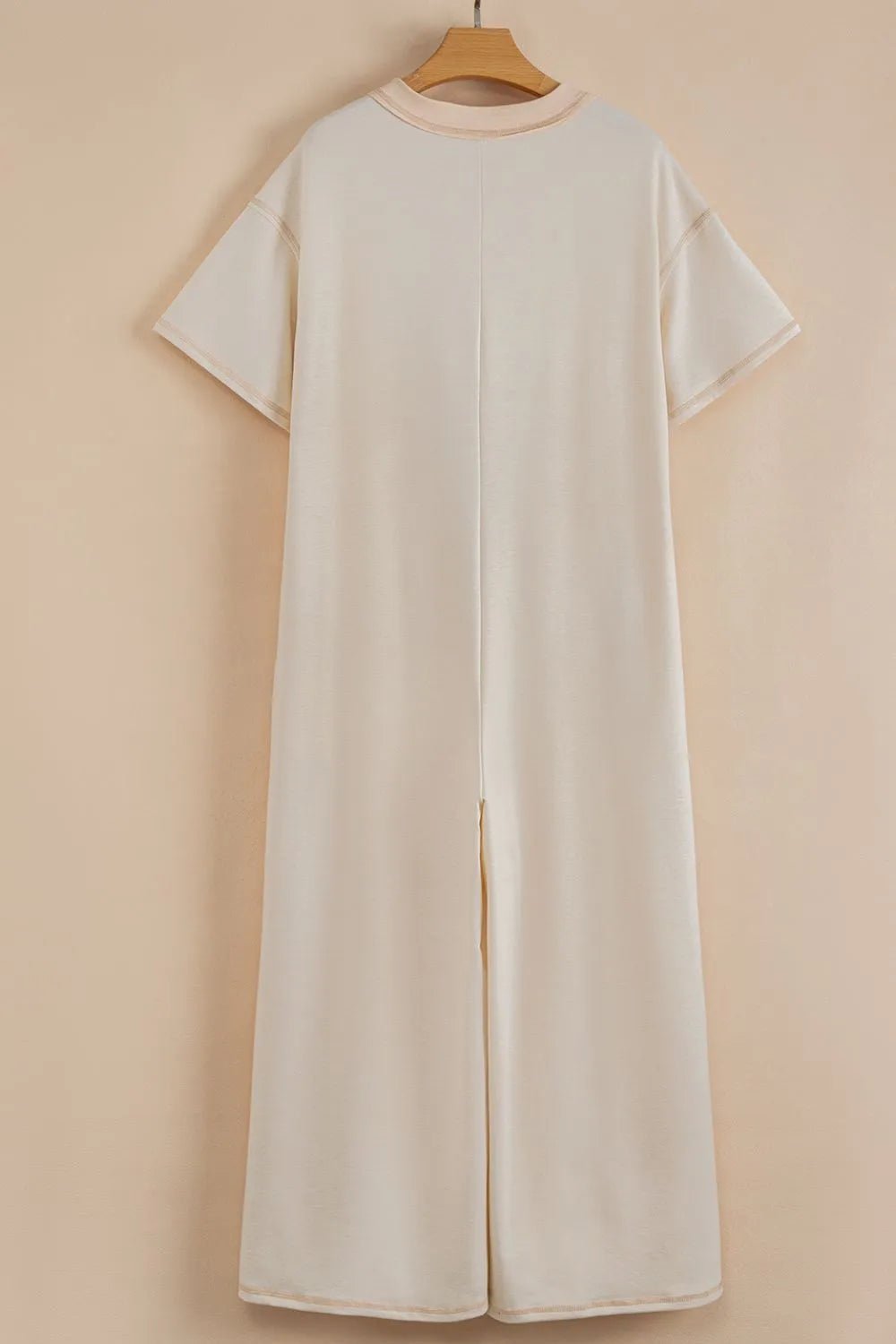 The 'Every Wear' Short Sleeve Wide Leg Jumpsuit - Oh she Rose