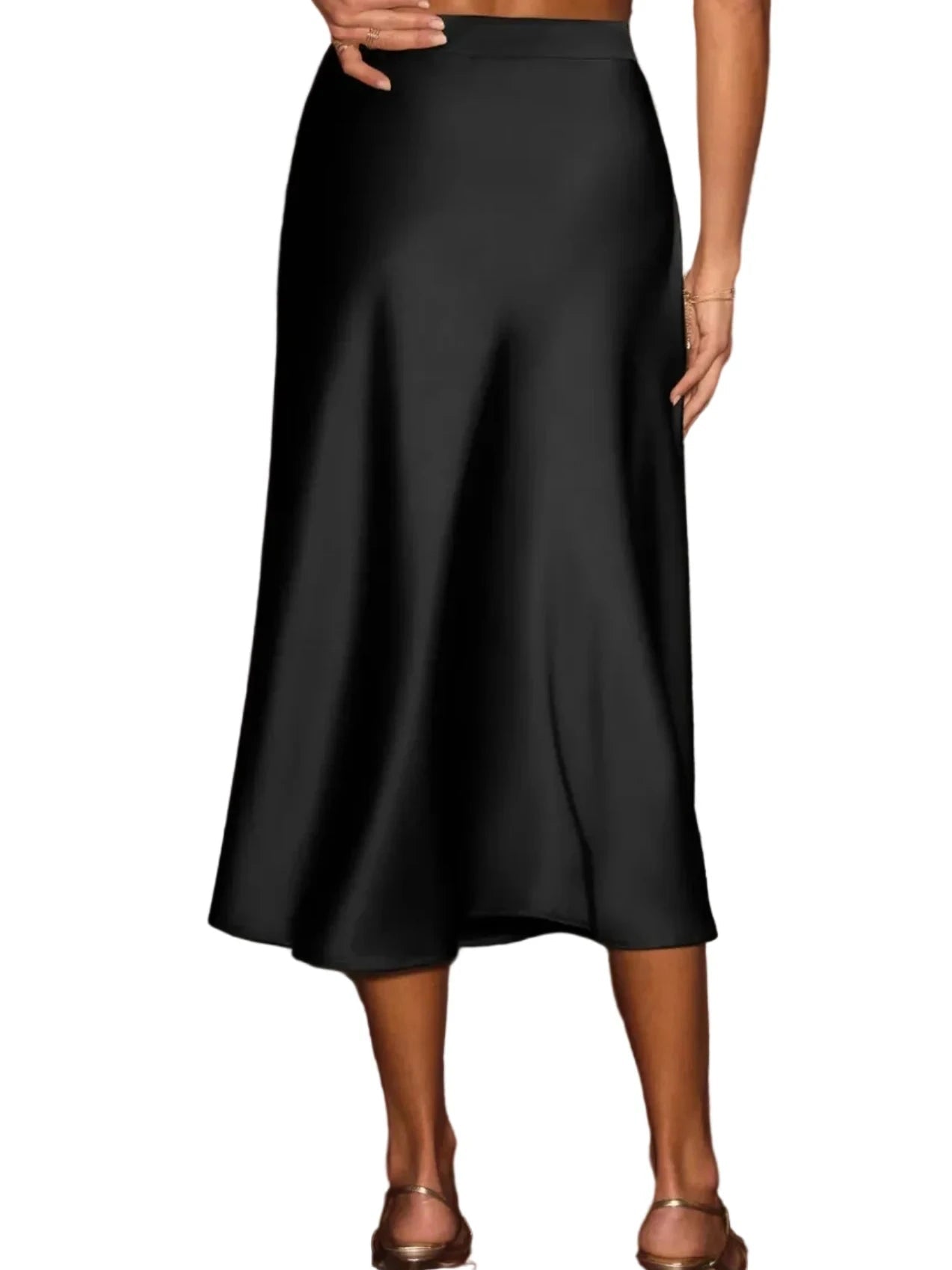 The Gilded Muse Satin Midi - Oh she Rose