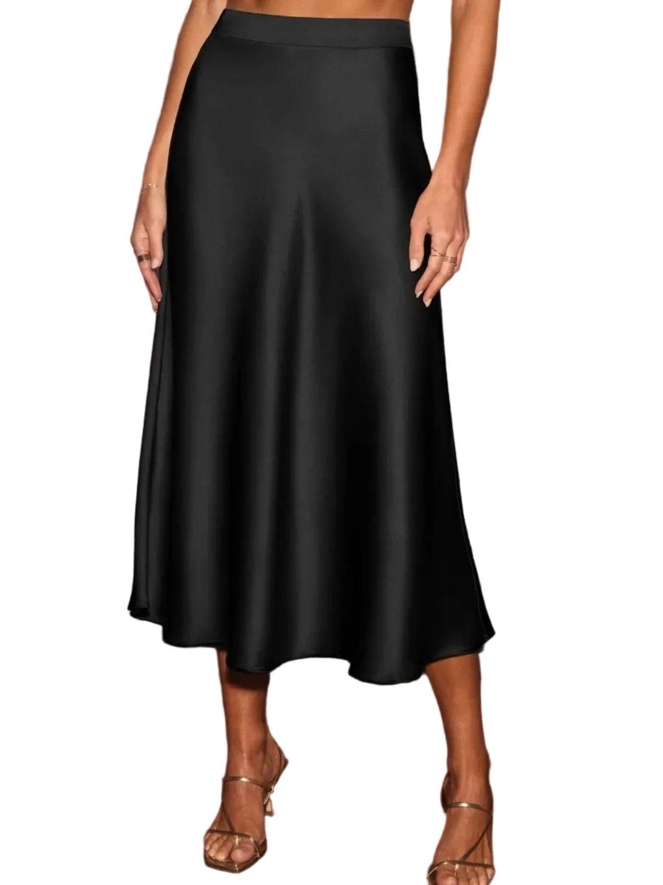 The Gilded Muse Satin Midi - Oh she Rose