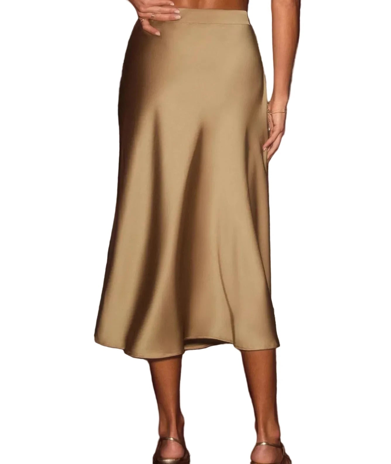 The Gilded Muse Satin Midi - Oh she Rose