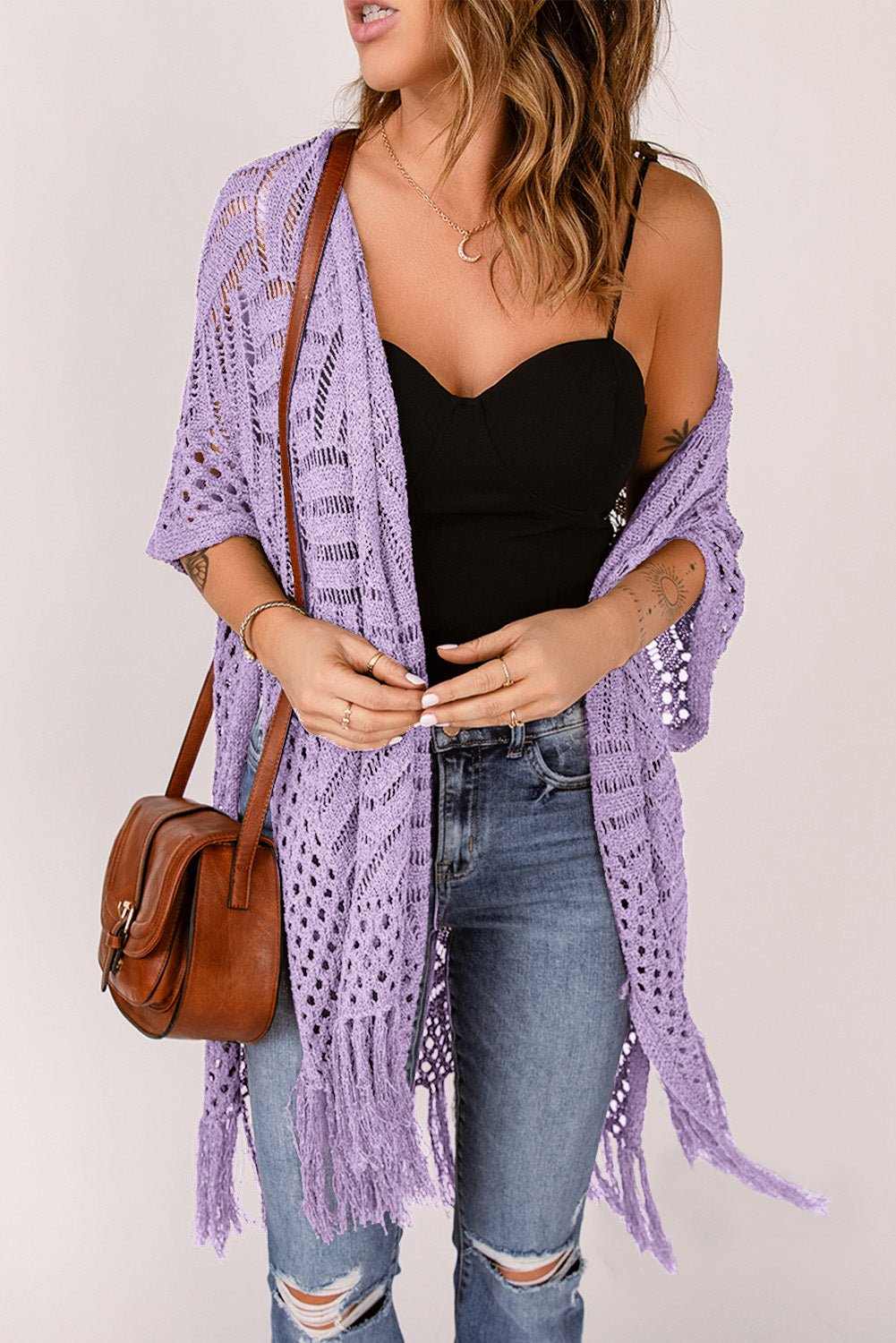 The Jackie Cardigan with Fringes - Oh she Rose