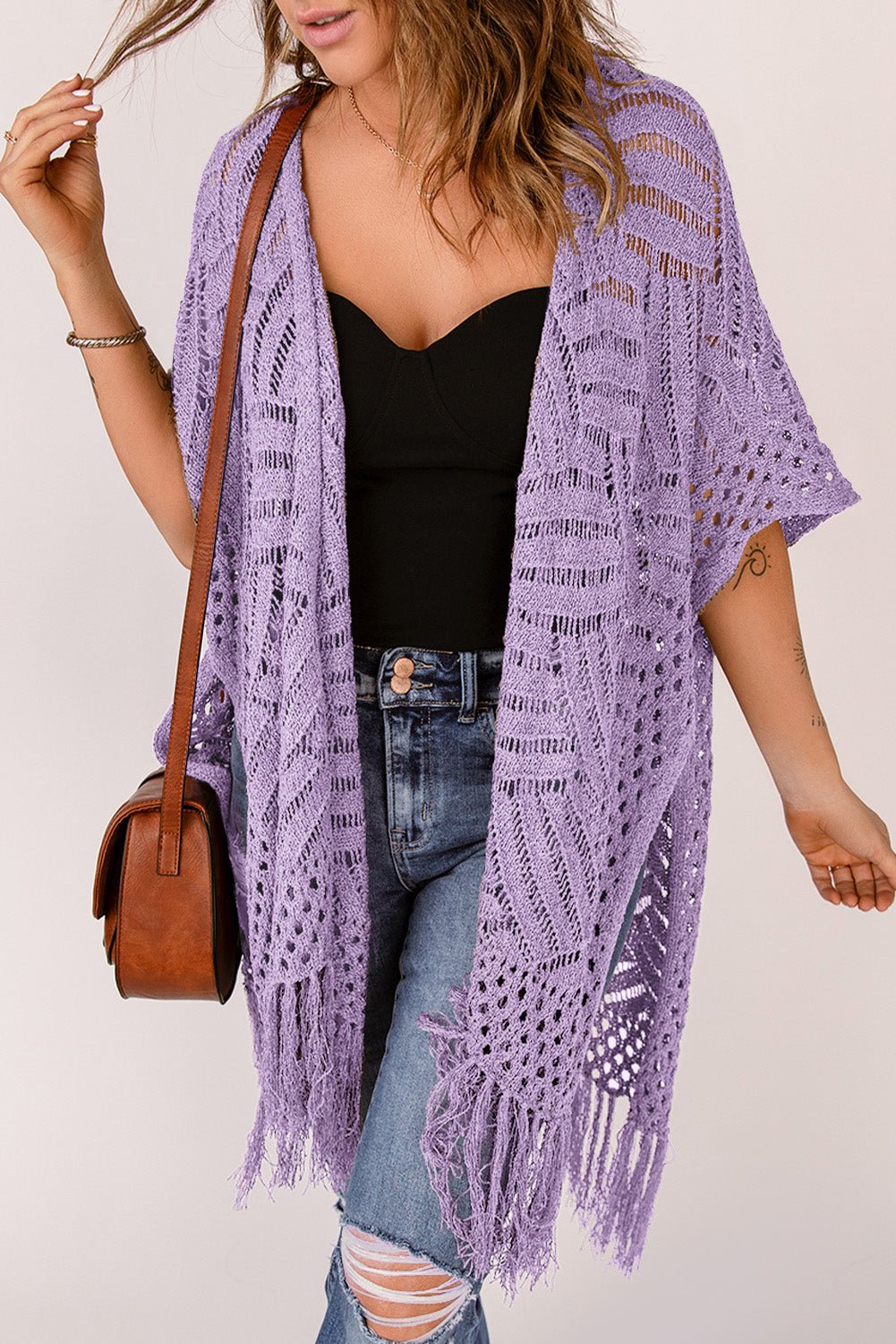 The Jackie Cardigan with Fringes - Oh she Rose