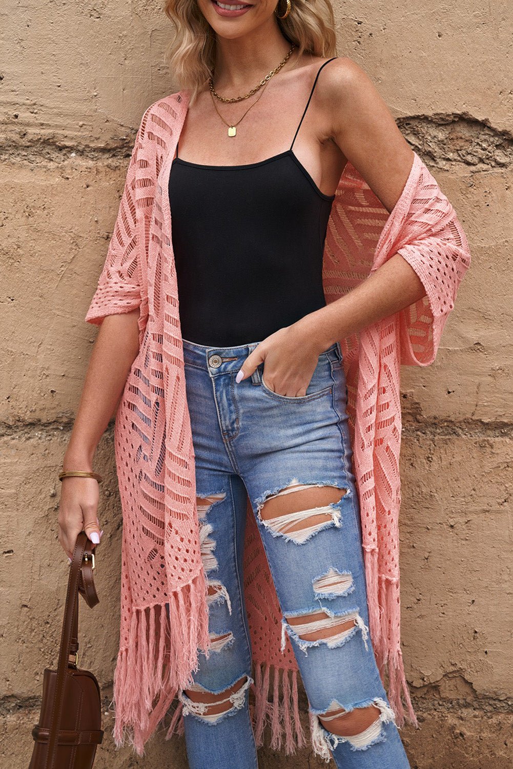 The Jackie Cardigan with Fringes - Oh she Rose