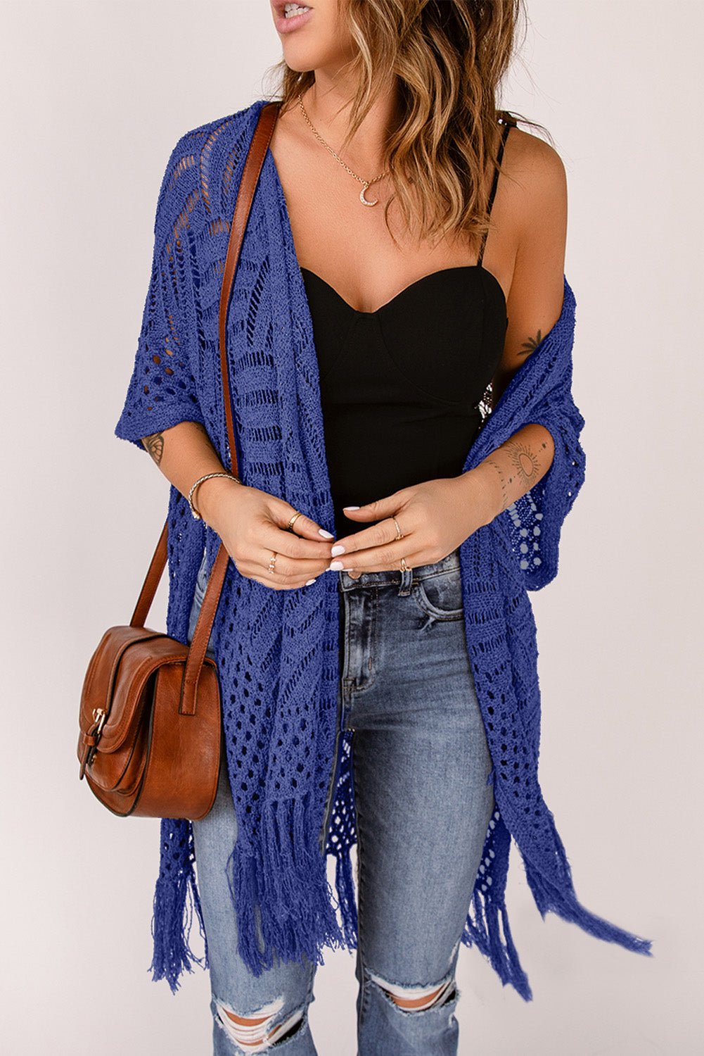 The Jackie Cardigan with Fringes - Oh she Rose