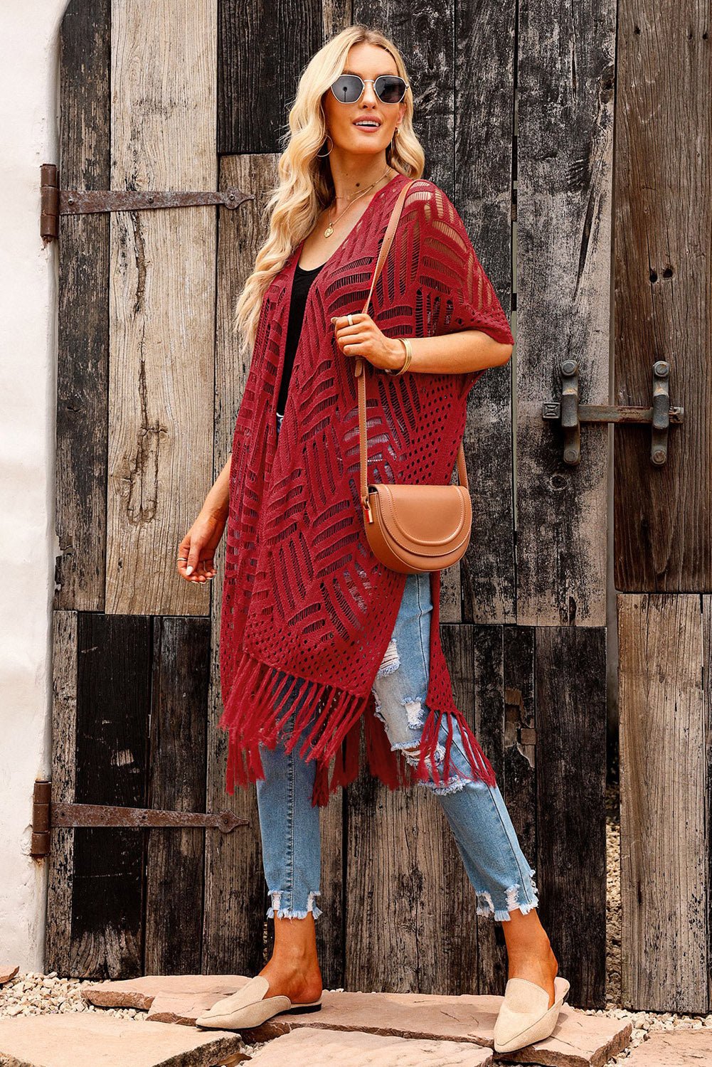 The Jackie Cardigan with Fringes - Oh she Rose