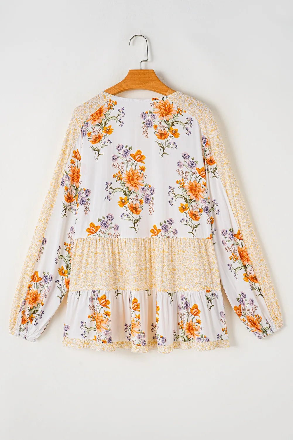 The Marbella Tie Neck Long Sleeve Blouse - Oh she Rose