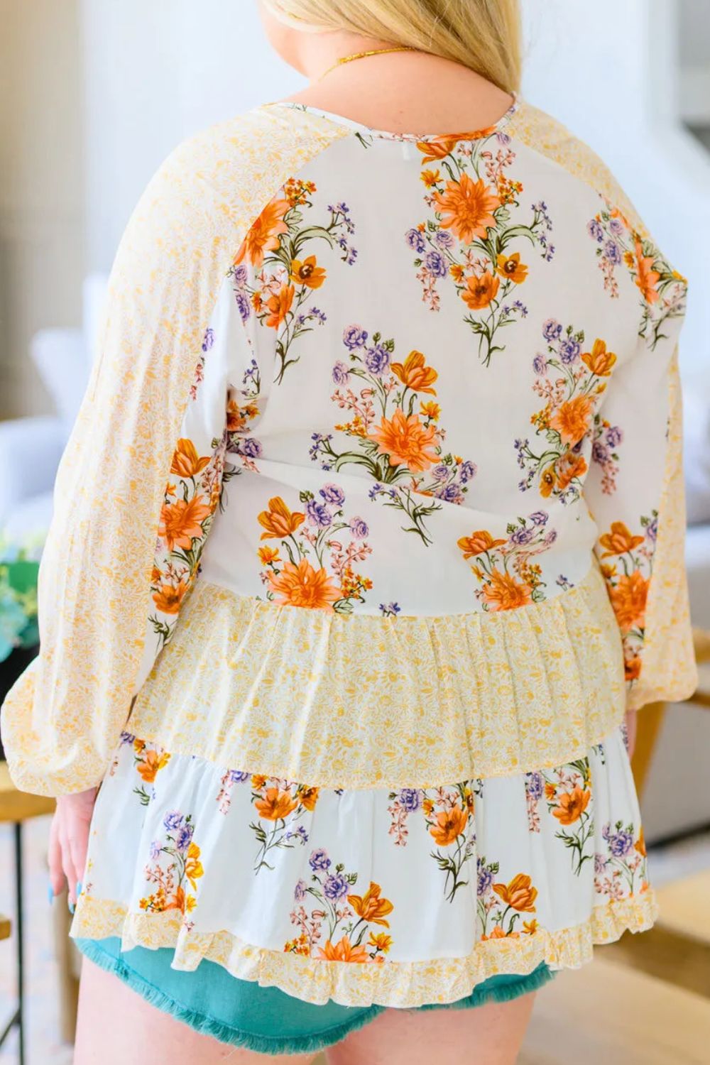 The Marbella Tie Neck Long Sleeve Blouse - Oh she Rose