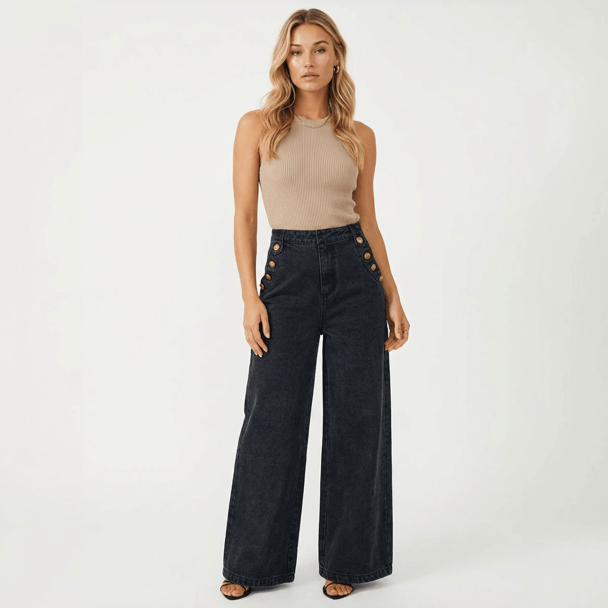 The Riviera Button - Detail Jean - Oh she Rose