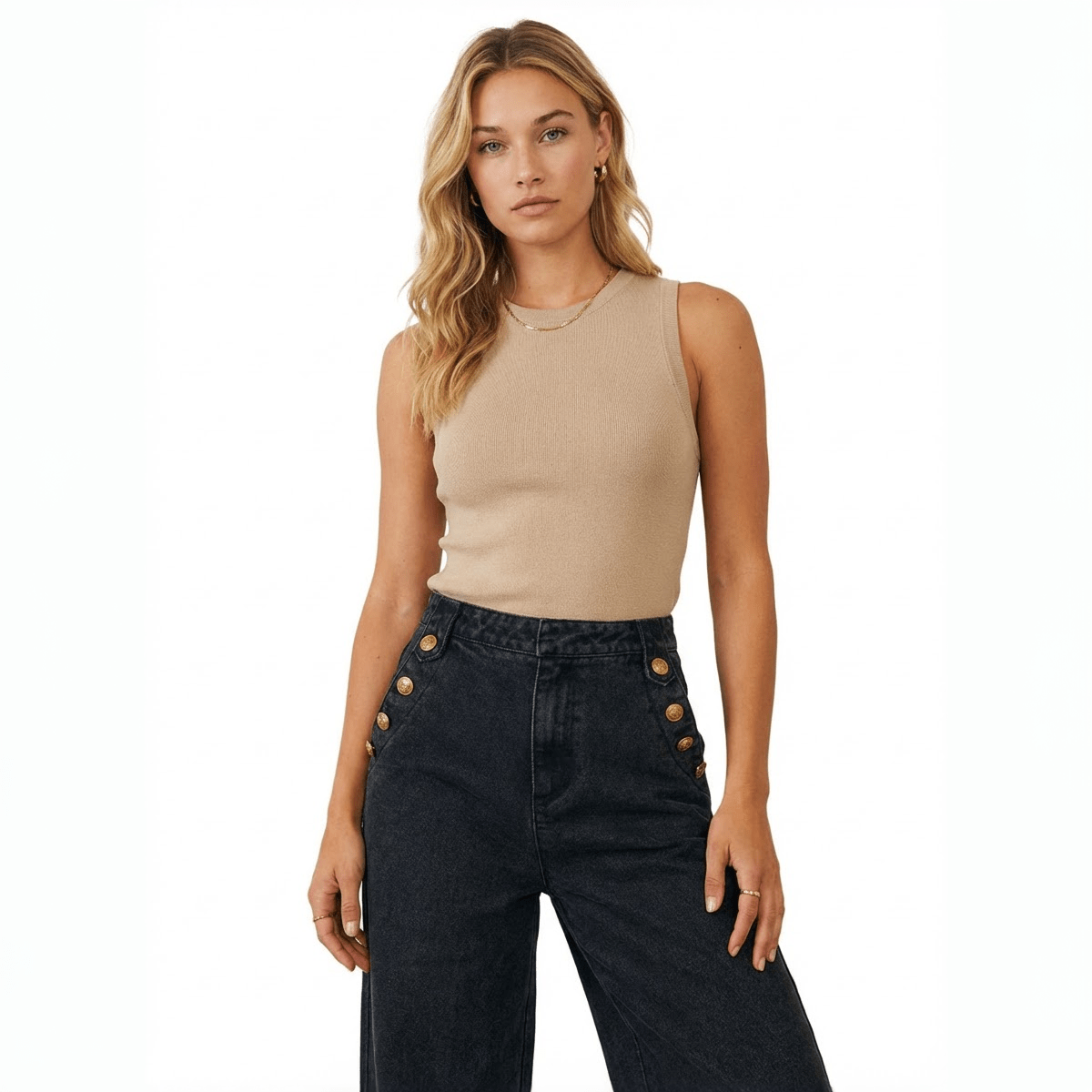 The Riviera Button - Detail Jean - Oh she Rose