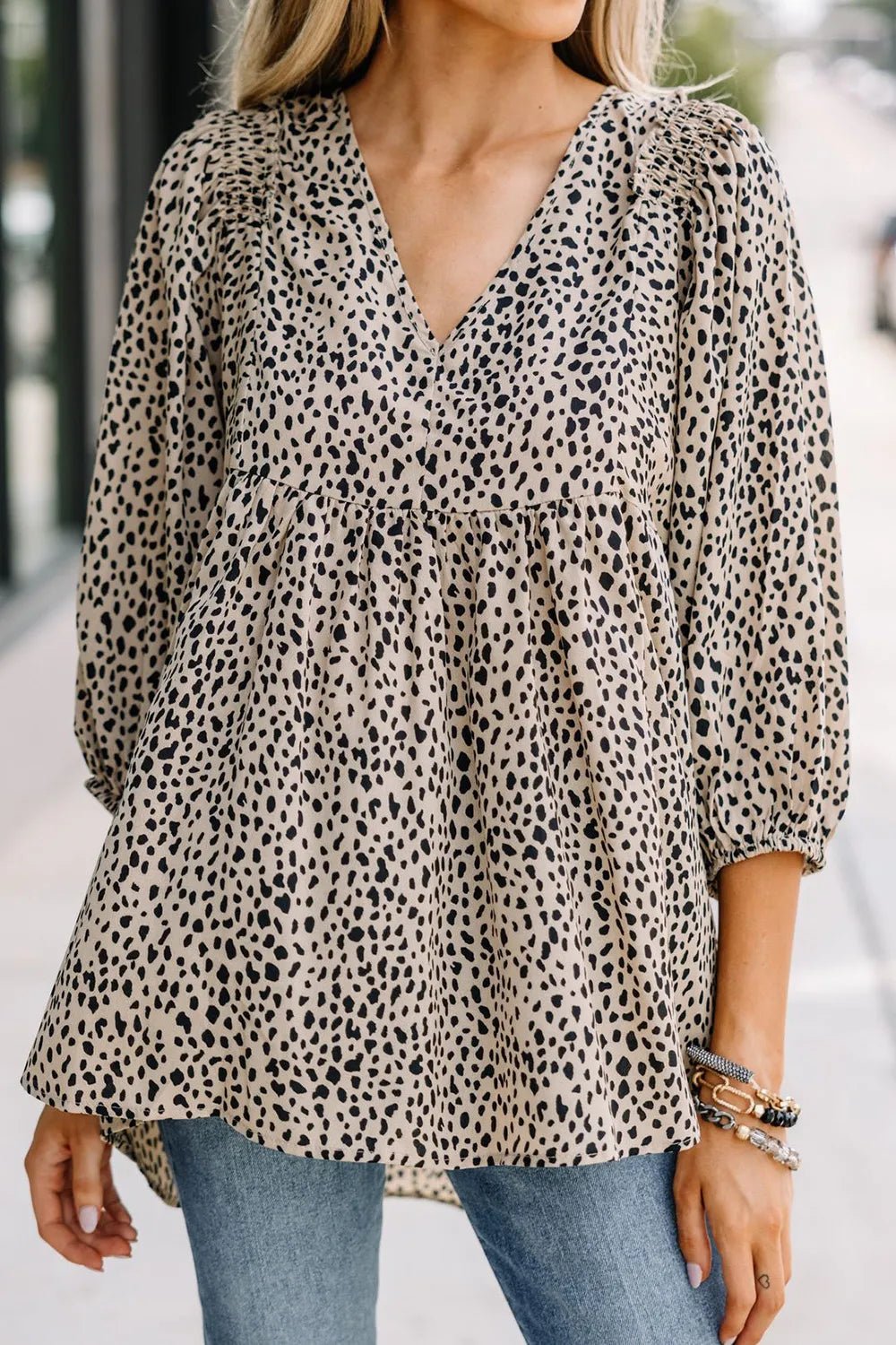 Very Grrrr Three - Quarter Sleeve Blouse - Oh she Rose