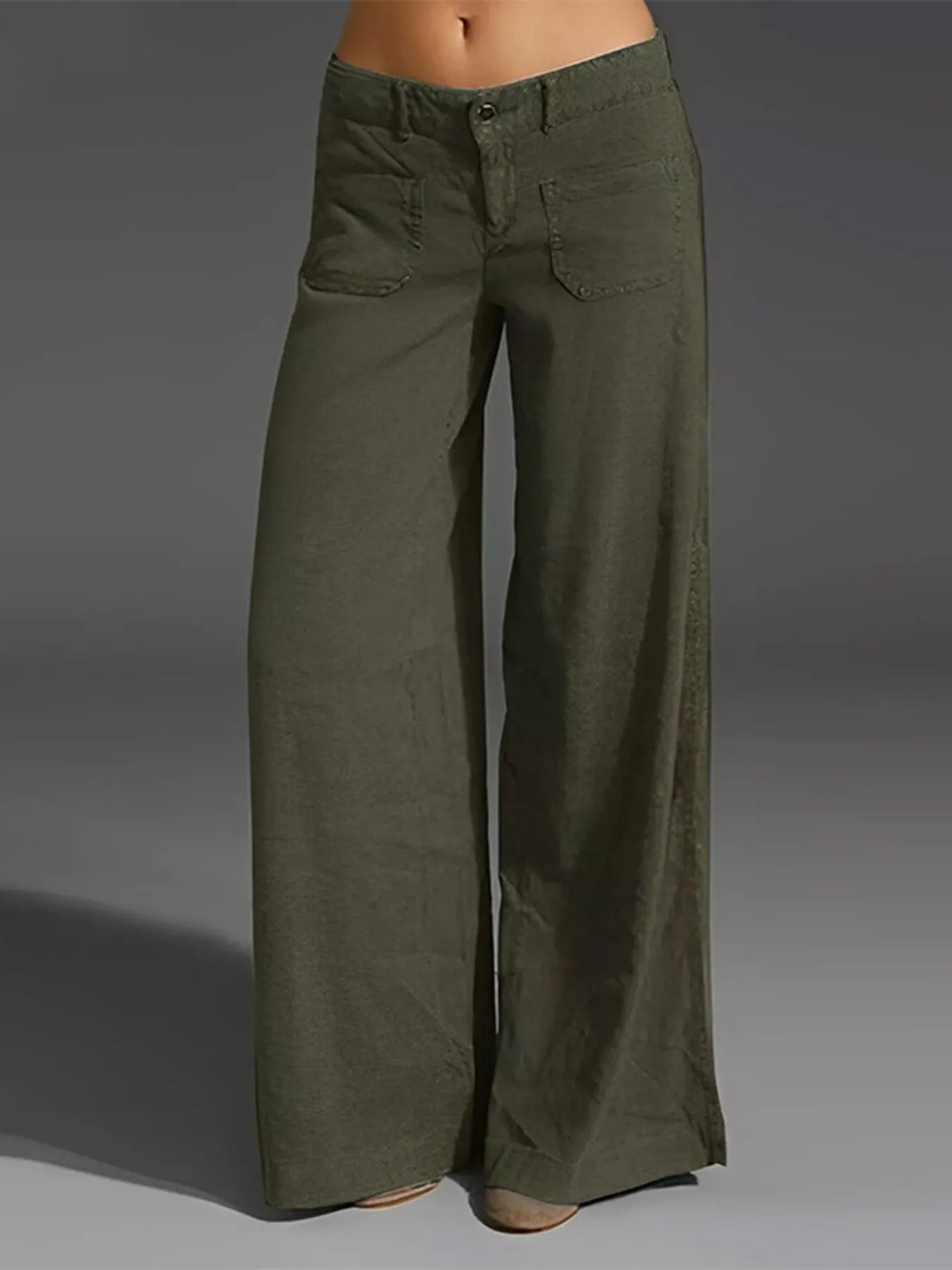 Wide Leg Pants with Pockets - Oh she Rose