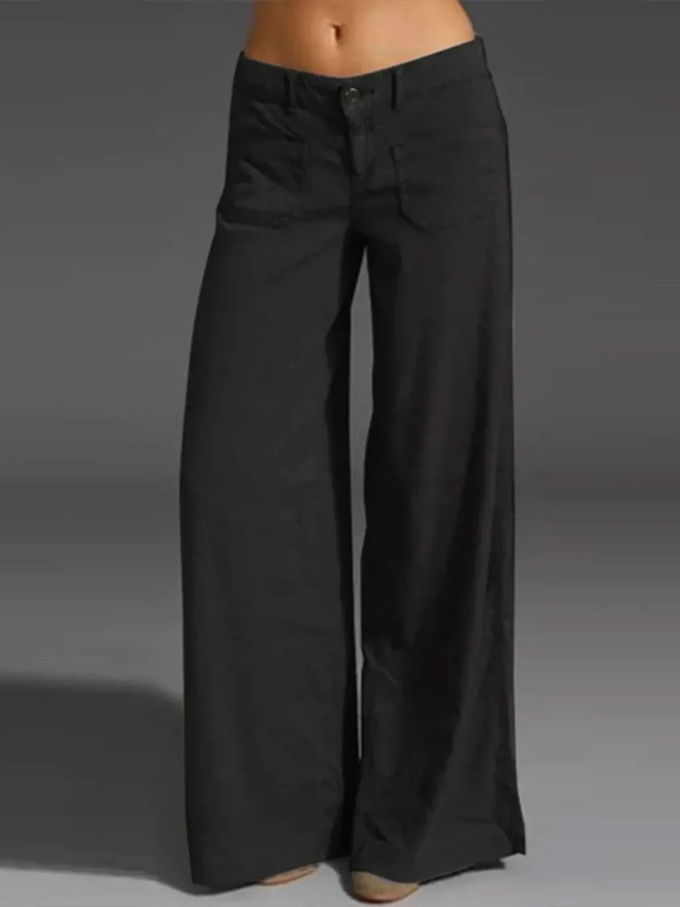 Wide Leg Pants with Pockets - Oh she Rose