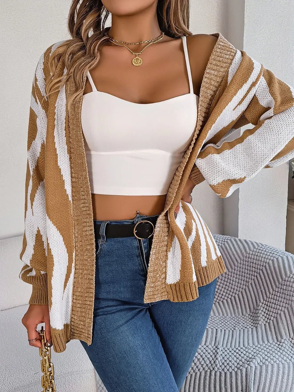 Zen Zebra Cardigan - Oh she Rose