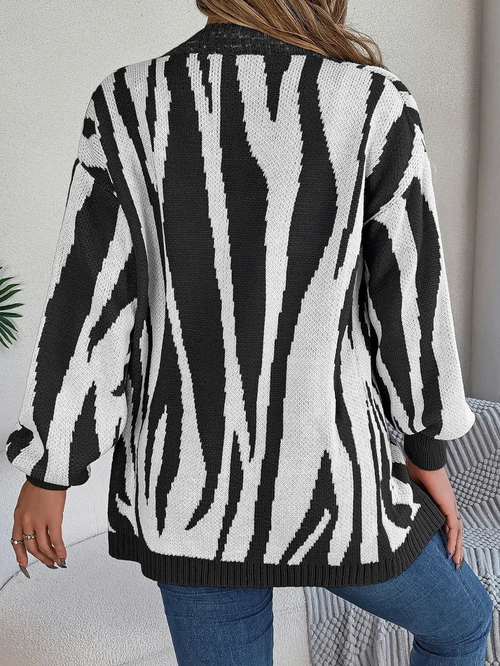 Zen Zebra Cardigan - Oh she Rose