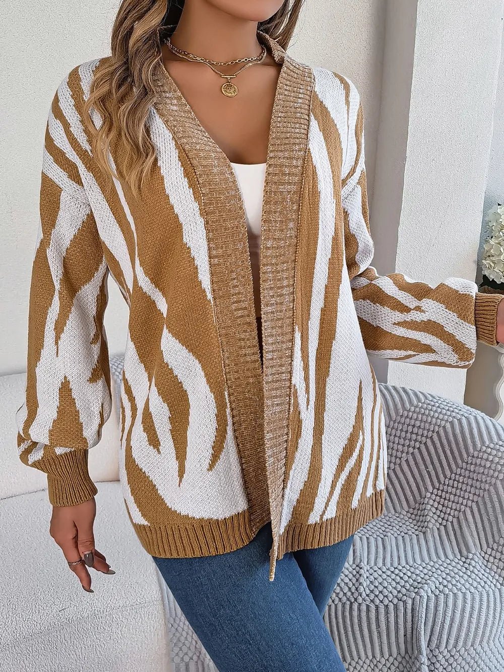 Zen Zebra Cardigan - Oh she Rose
