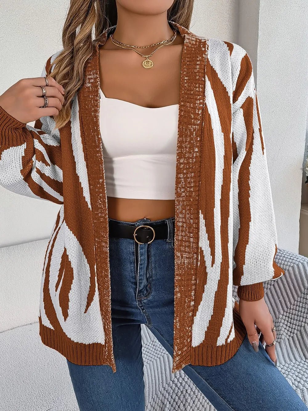 Zen Zebra Cardigan - Oh she Rose
