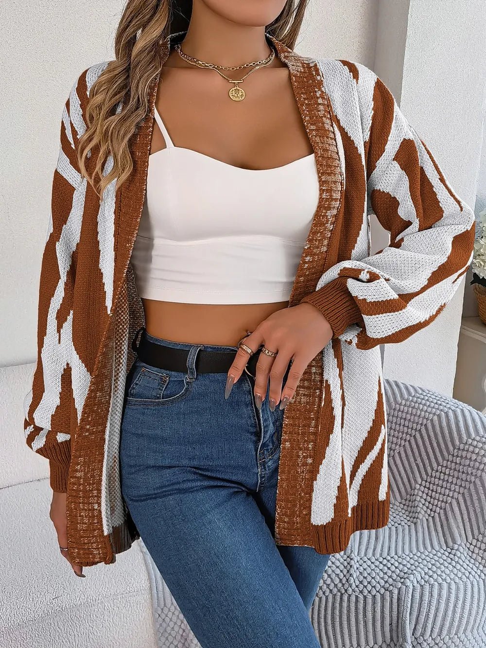 Zen Zebra Cardigan - Oh she Rose