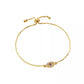 18K Gold - Plated Evil Eye Adjustable Bracelet - Oh she Rose