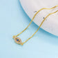 18K Gold - Plated Evil Eye Adjustable Bracelet - Oh she Rose