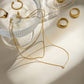 18K Gold - Plated Layered Necklace - Oh she Rose