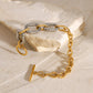 18K Gold - Plated Stainless Steel Chain Bracelet - Oh she Rose