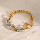 18K Gold - Plated Stainless Steel Chain Bracelet - Oh she Rose