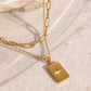 18K Gold - Plated Stainless Steel Double - Layered Necklace - Oh she Rose